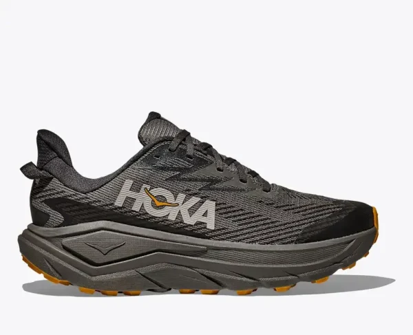 HOKA Challenger 8 GORE-TEX Asphalt Grey Varsity Yellow