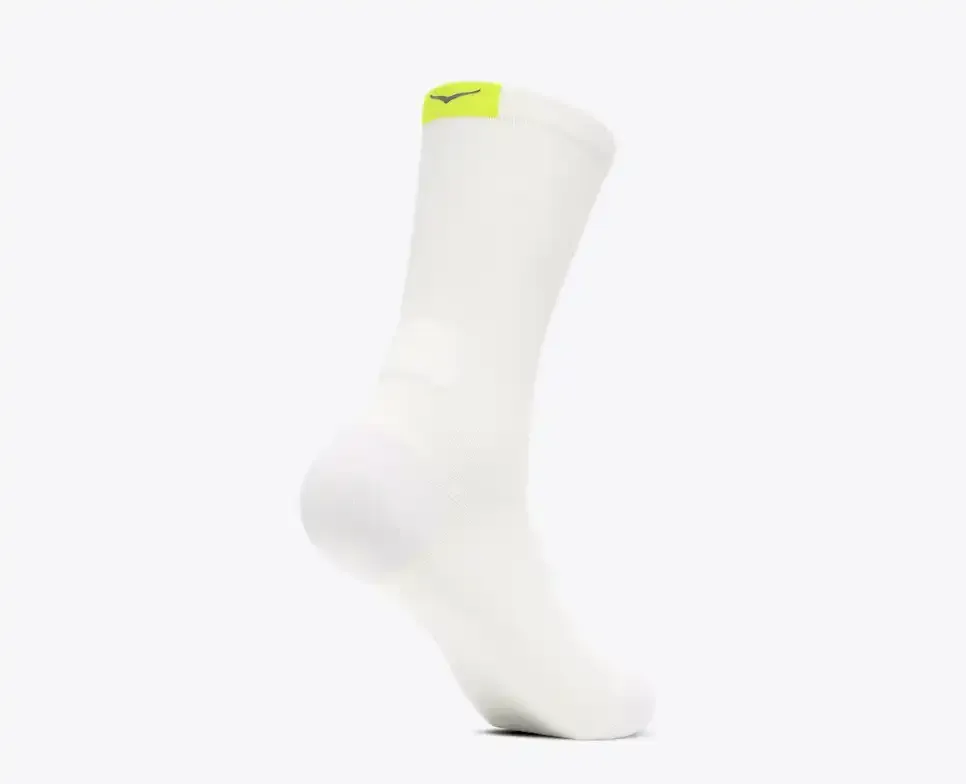 HOKA Clifton Crew Run Sock White