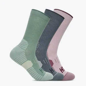HOKA Crew Run Sock 3-Pack Rosemary/Faded Navy/Lilac Cream
