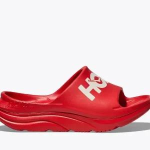 HOKA Ora Athletic Slide Vermillion White