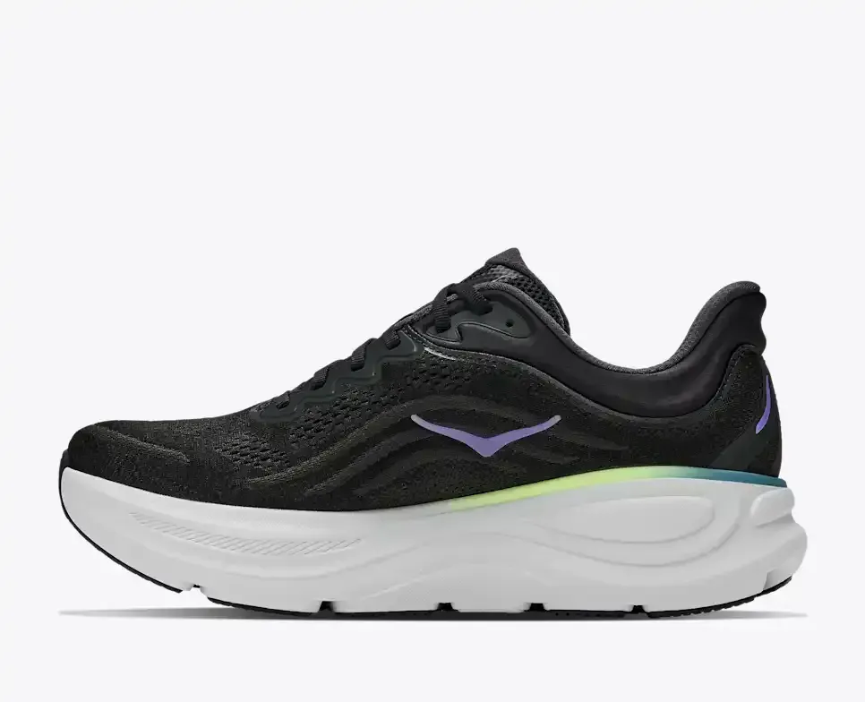 HOKA Bondi 9 Black Neon Yuzu